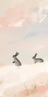 Hasen Im Schnee Plakat - Posterbox