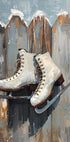 Schlittschuhe am Zaun Plakat - Posterbox