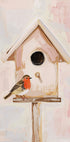 Vogelhaus mit Rotkehlchen Plakat - Posterbox