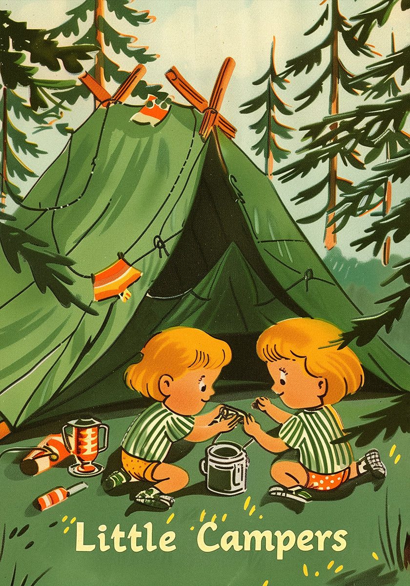 Little Campers Vintage Magazine Plakat - Posterbox