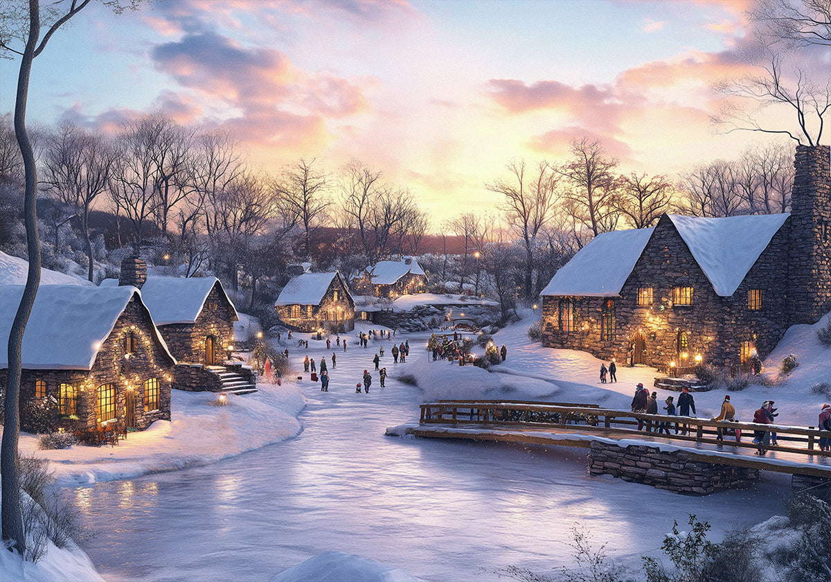 Pictufy Winter Village 2 Plakat - Posterbox