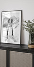 Ski Snow Alps Black and White Plakat - Posterbox