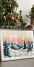 Snowy Winter Christmas Landscape Plakat - Posterbox