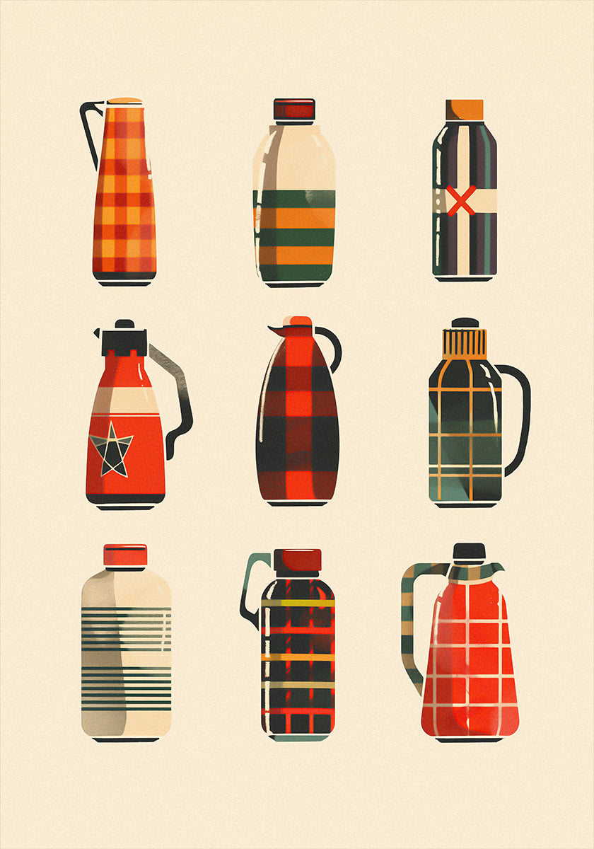 Retro Thermos Print - Posterbox