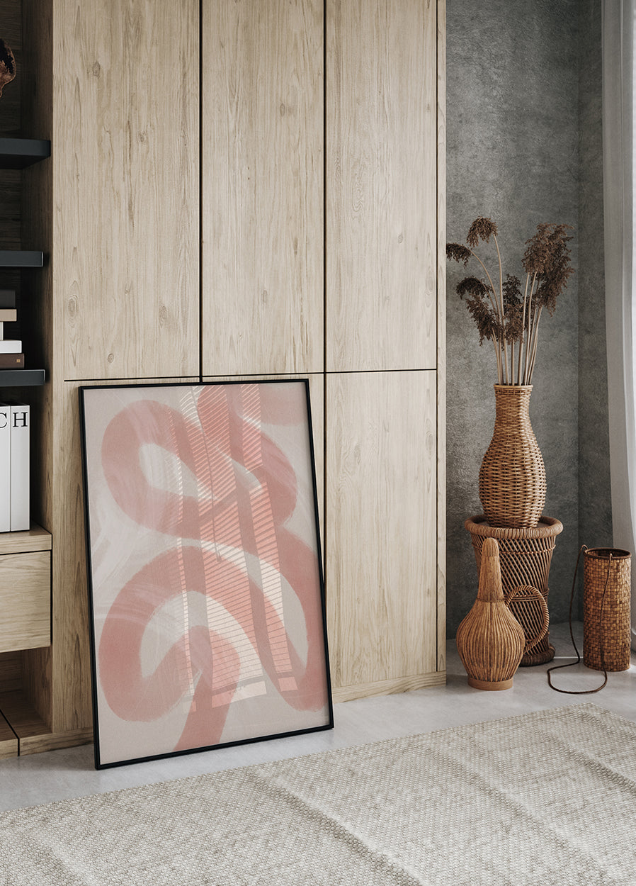 Pink Abstract Plakat - Posterbox.dk