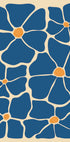 Abstract Blue Floral Plakat - Posterbox.dk
