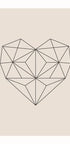 Abstract Geometric Heart Plakat - Posterbox.dk