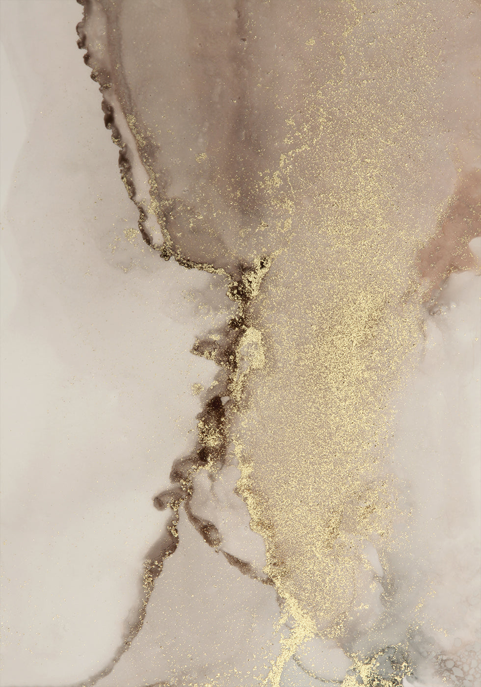 Abstract Gold Flow Plakat - Posterbox.dk