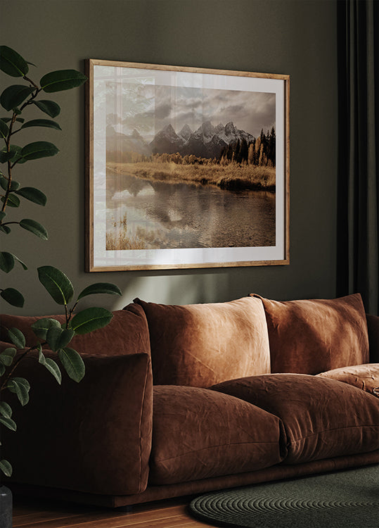 Autumn Morning in the Mountains Plakat - Posterbox.dk