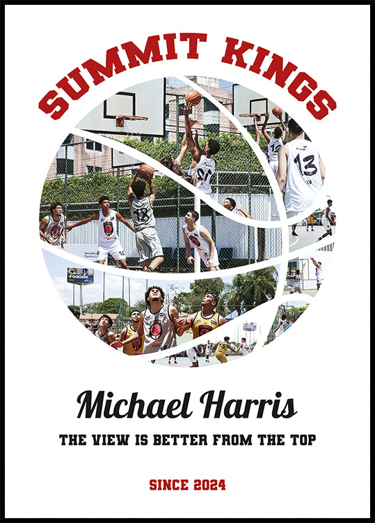 Basketball Photo Collage Personal 2 Plakat - Posterbox