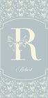 Elegant Baby Name Personal Blue Poster - Posterbox
