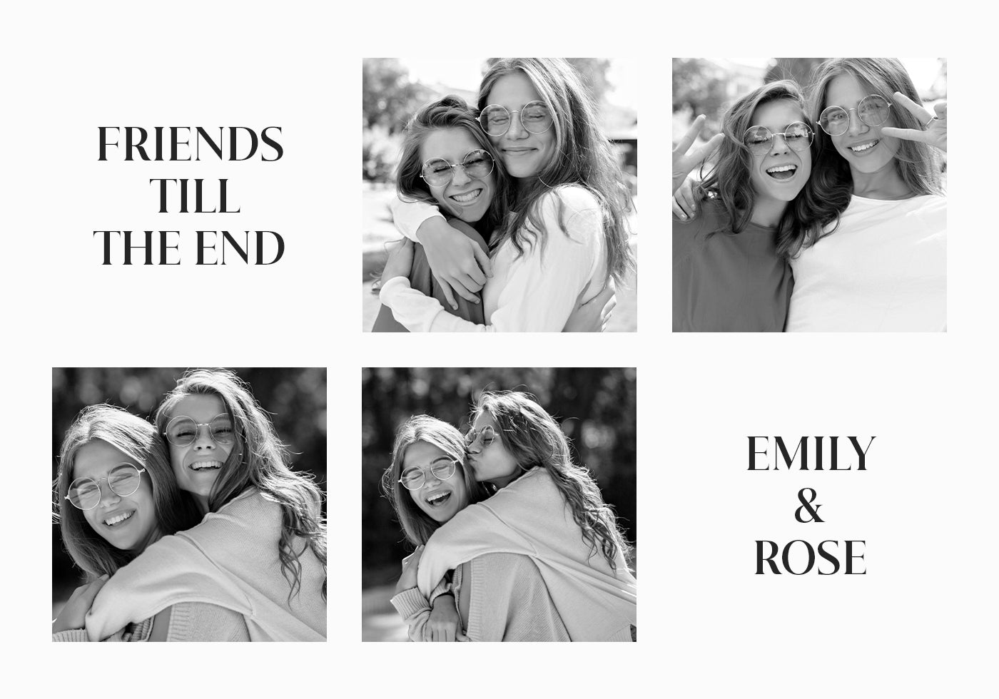 Friends Till The End Personalized Photo Collage Plakat - Posterbox