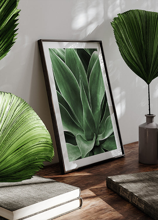 Green Agave Leaves Plakat - Posterbox.dk