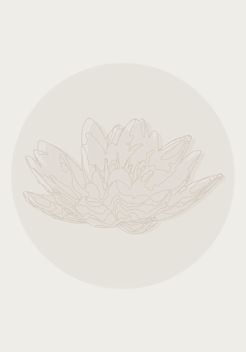 Lotus Serenity, Botanical Line Art Plakat - Posterbox