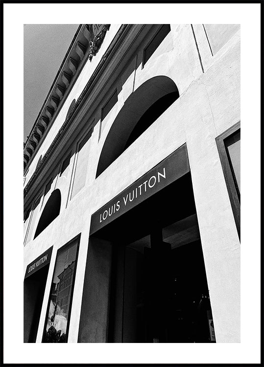 Louis Vuitton Rome Boutique Black & White Plakat - Posterbox
