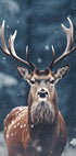 Majestic Winter Deer Plakat - Posterbox.dk