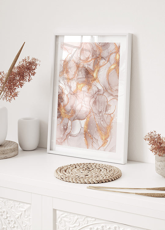 Marble with Gold №1 Plakat - Posterbox.dk