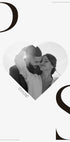 Minimalist Heart Anniversary Date Personalized Plakat - Posterbox