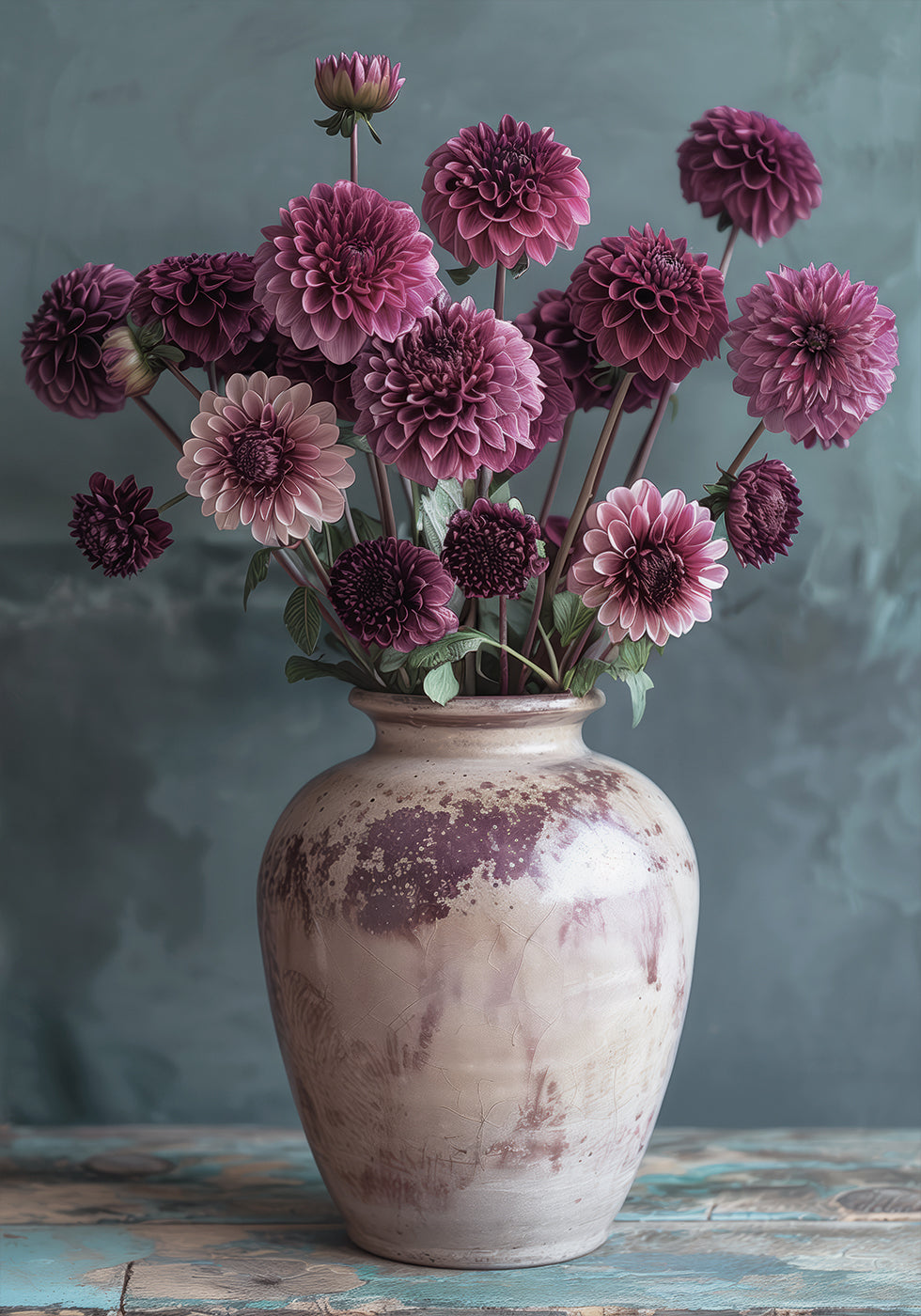Purple Dahlia Elegance Plakat - Posterbox.dk