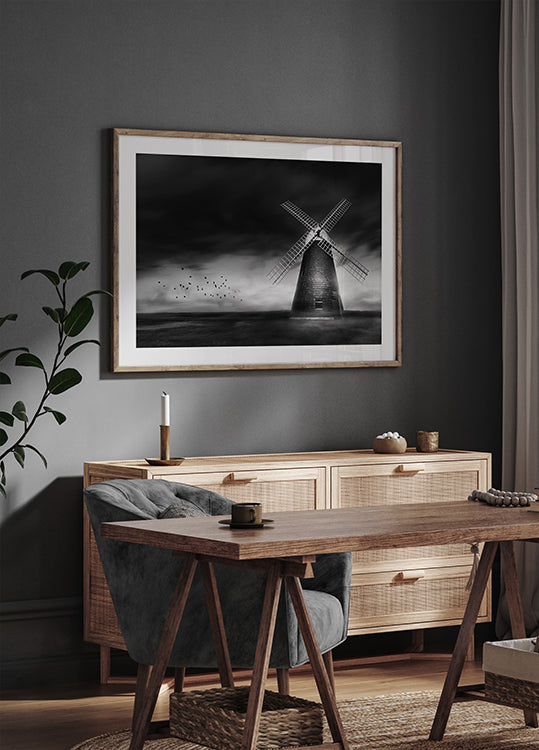 The Dark Mill in B&W Plakat - Posterbox.dk