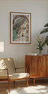 View of Amalfi Coast, Mediterranean Village Plakat - Posterbox.dk