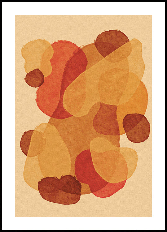 Warm Abstract Shapes Plakat - Posterbox.dk