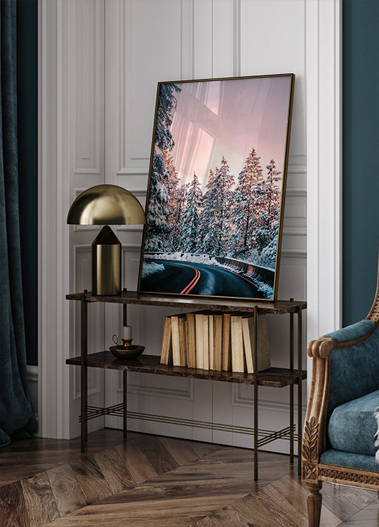 Winter Winding Road Plakat - Posterbox.dk