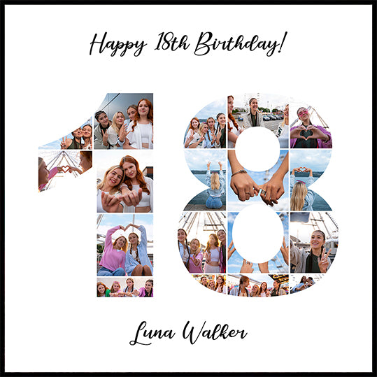 18th Birthday Photo Collage Personal - Posterbox