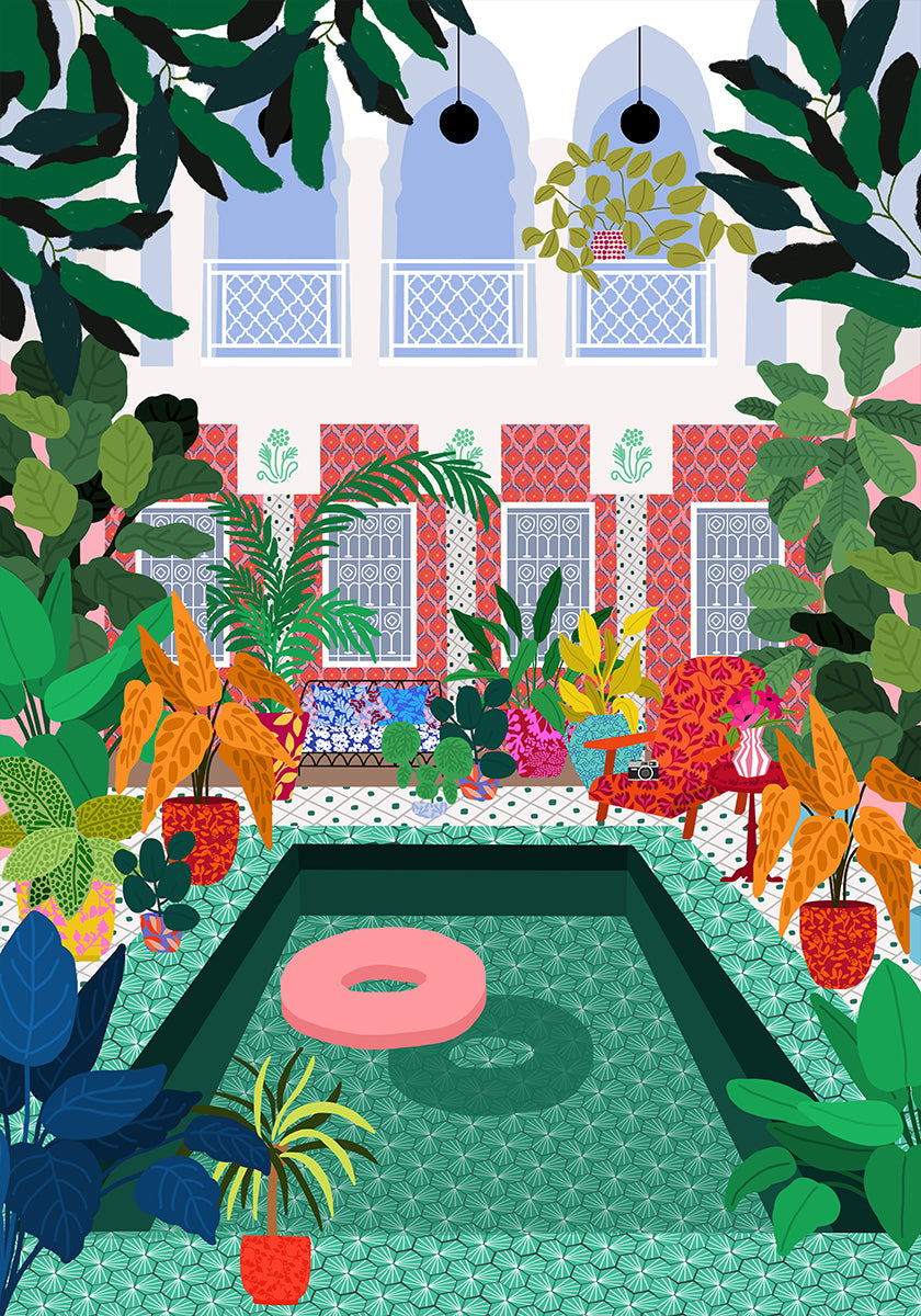 Enjoying the Pool - Posterbox