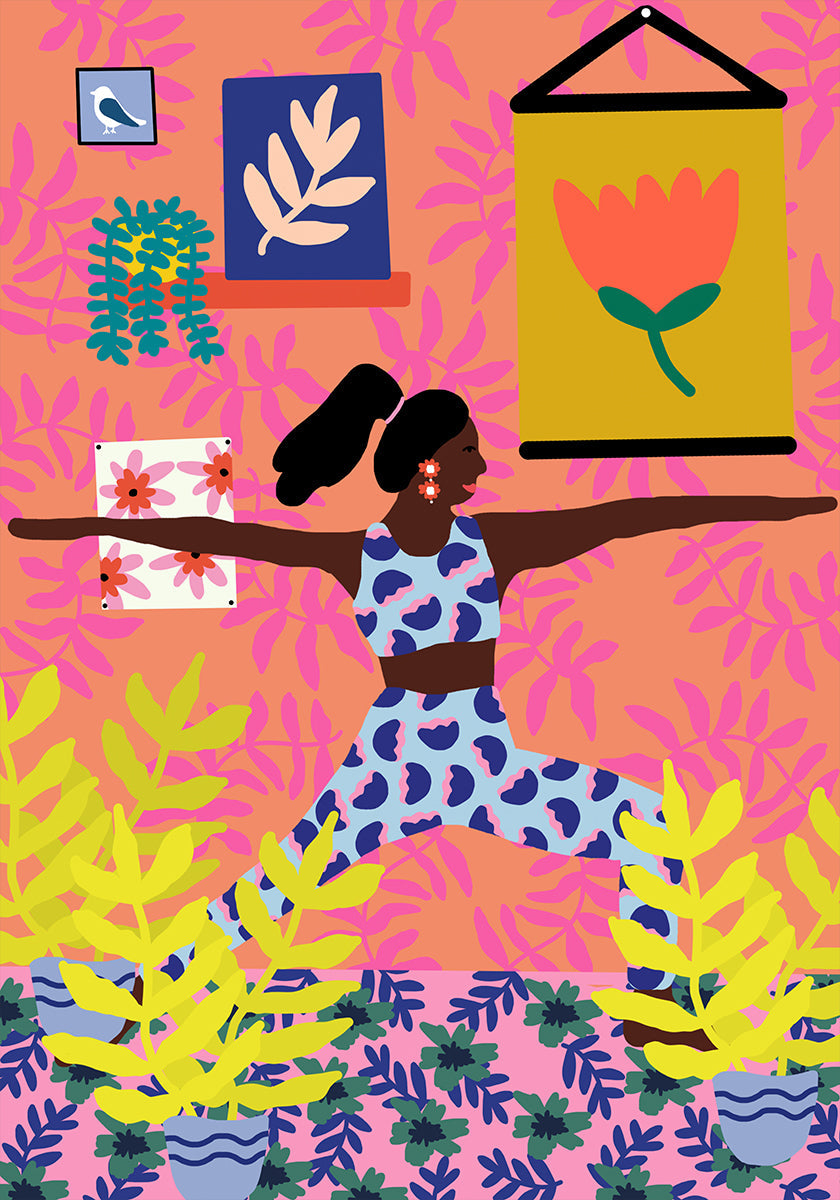Yoga Warrior Position - Posterbox