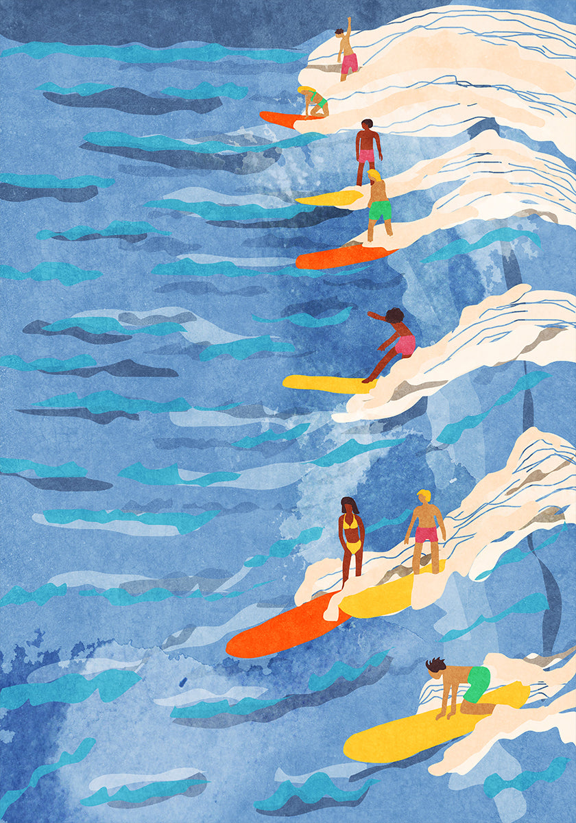chilled surfing Plakat - Posterbox