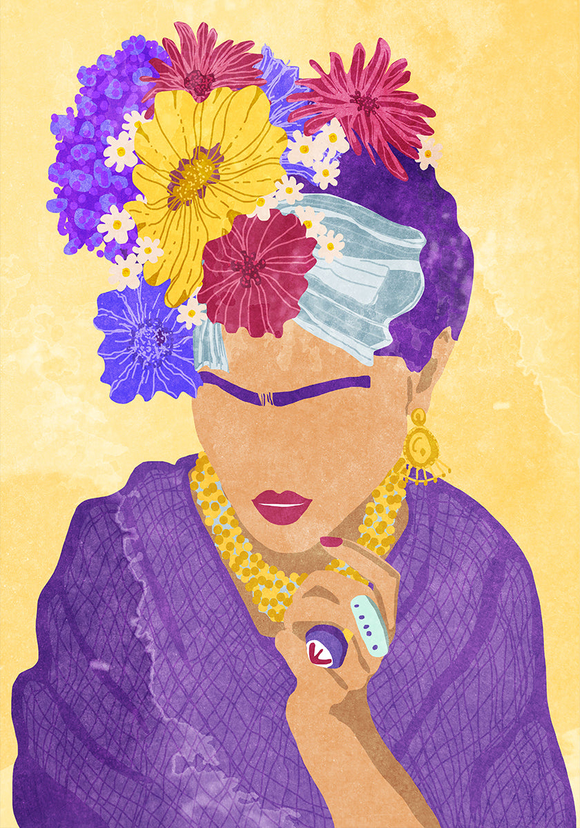 Frida and flowers - Posterbox