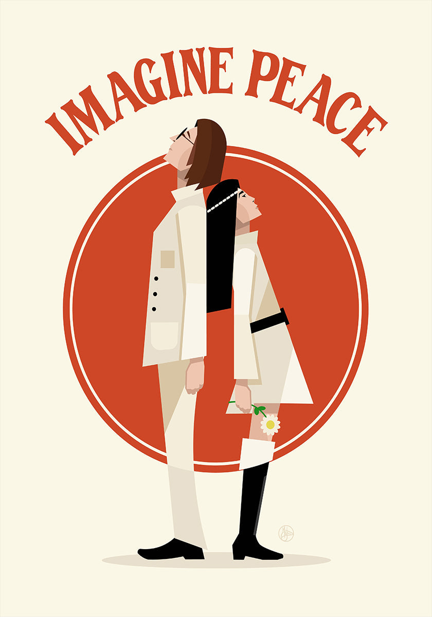 Imagine Peace Minimalist Plakat - Posterbox