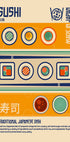 Sushi Japanese Food Print Plakat - Posterbox
