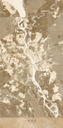 Sepia map of Kiev (pre-war) Plakat - Posterbox