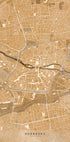 Sepia vintage map of Nürnberg downtown Germany Plakat - Posterbox