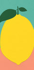 Lemon With Two Leaves Plakat - Posterbox