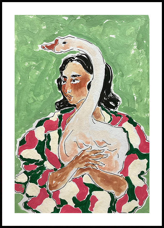 Girl With Duck Plakat - Posterbox