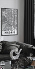 Madrid White Poster - Posterbox