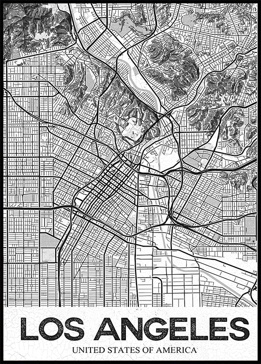 Los Angeles White Plakat - Posterbox