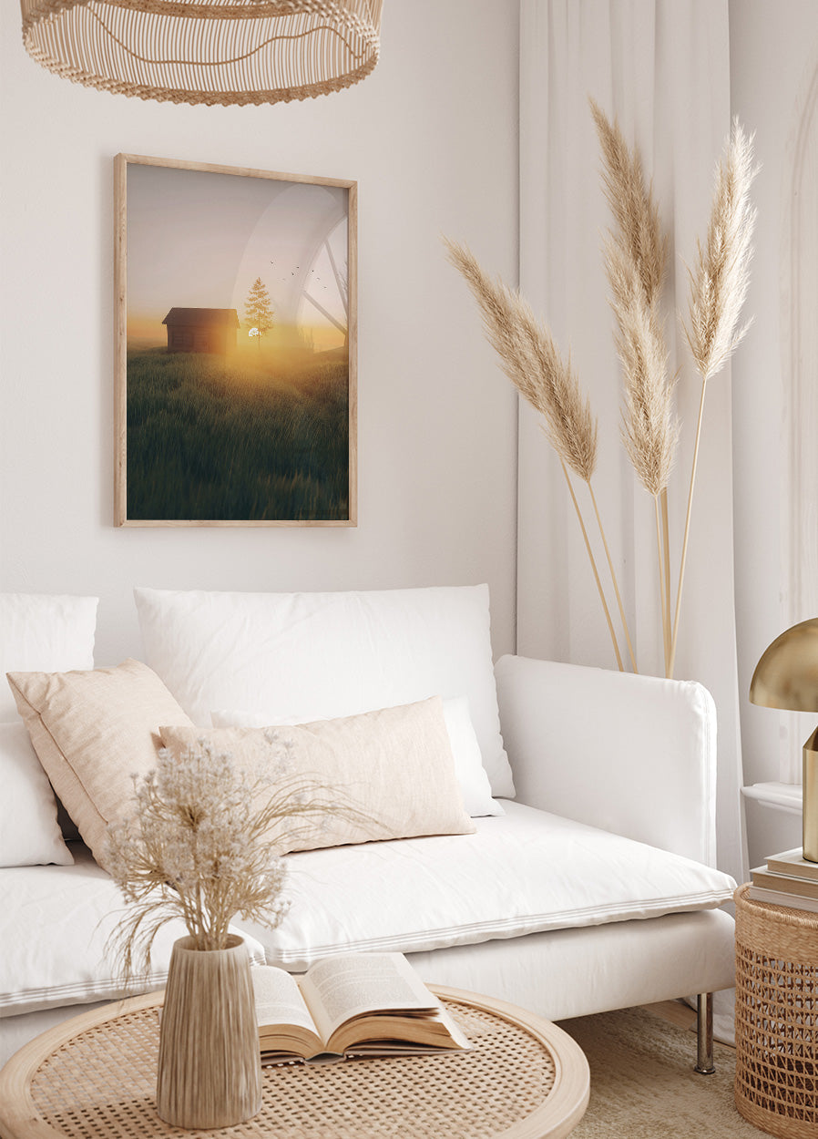 Sunset In The Field Plakat - Posterbox.dk