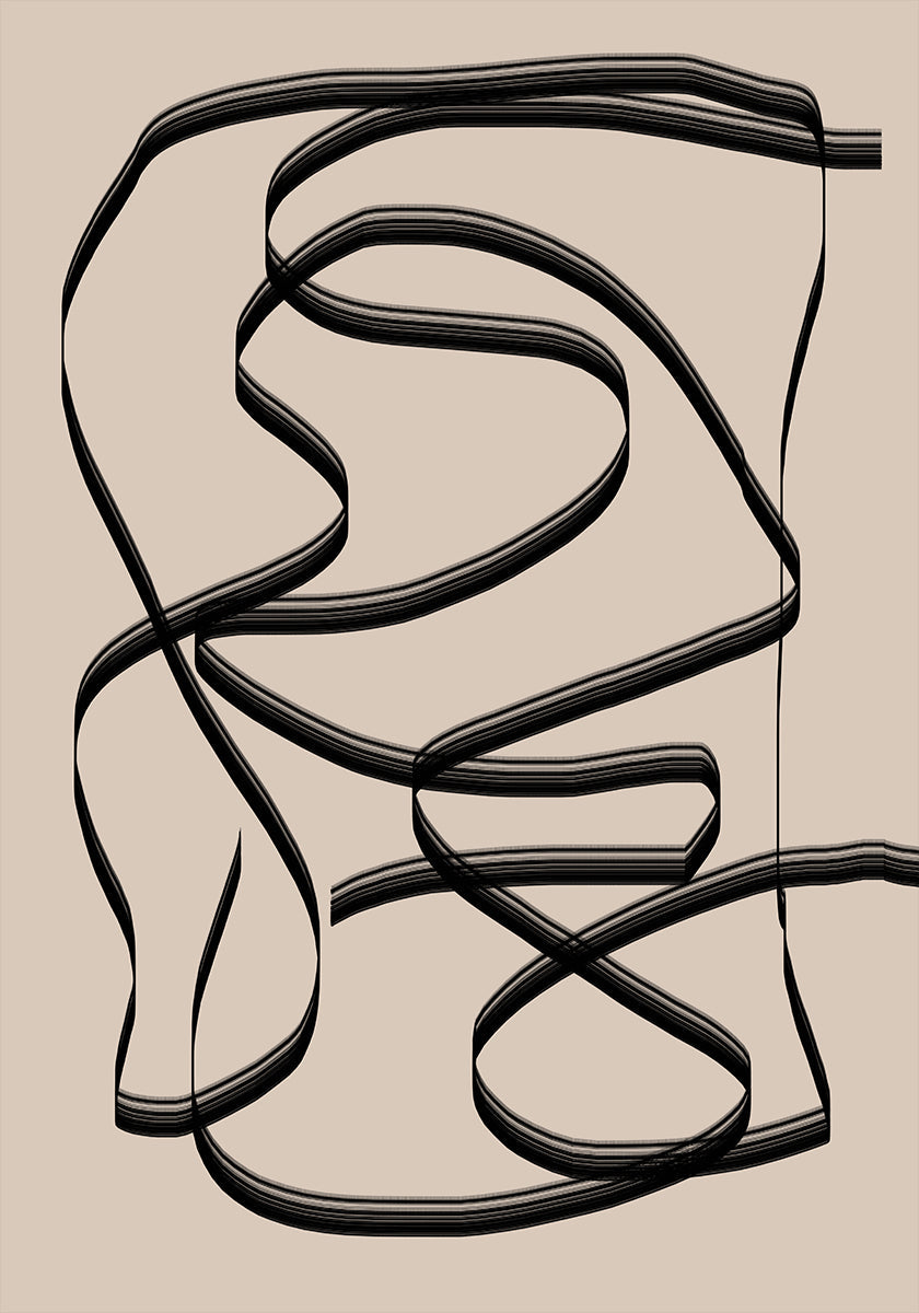 Flowing Lines Maze - Posterbox