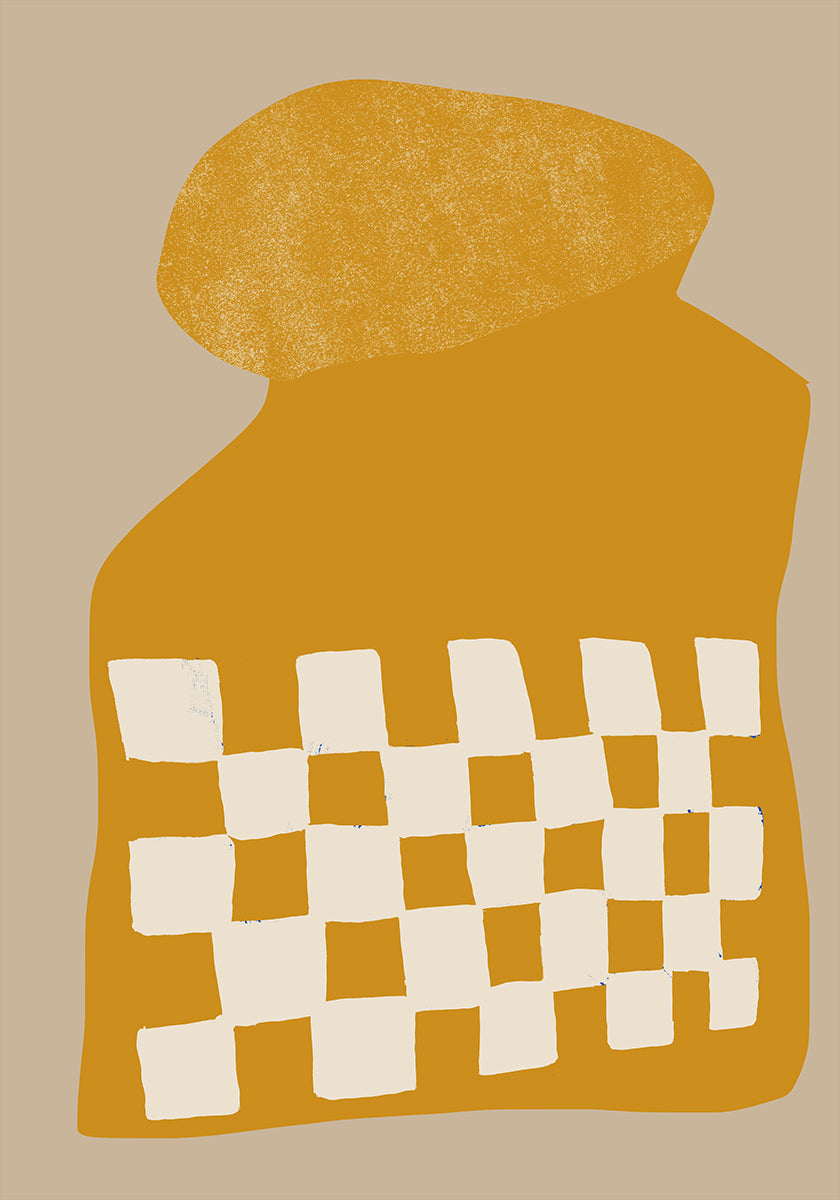 Golden Checkered Form - Posterbox
