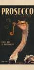 Art Deco Prosecco Wall Art Of An Ostrich Plakat - Posterbox