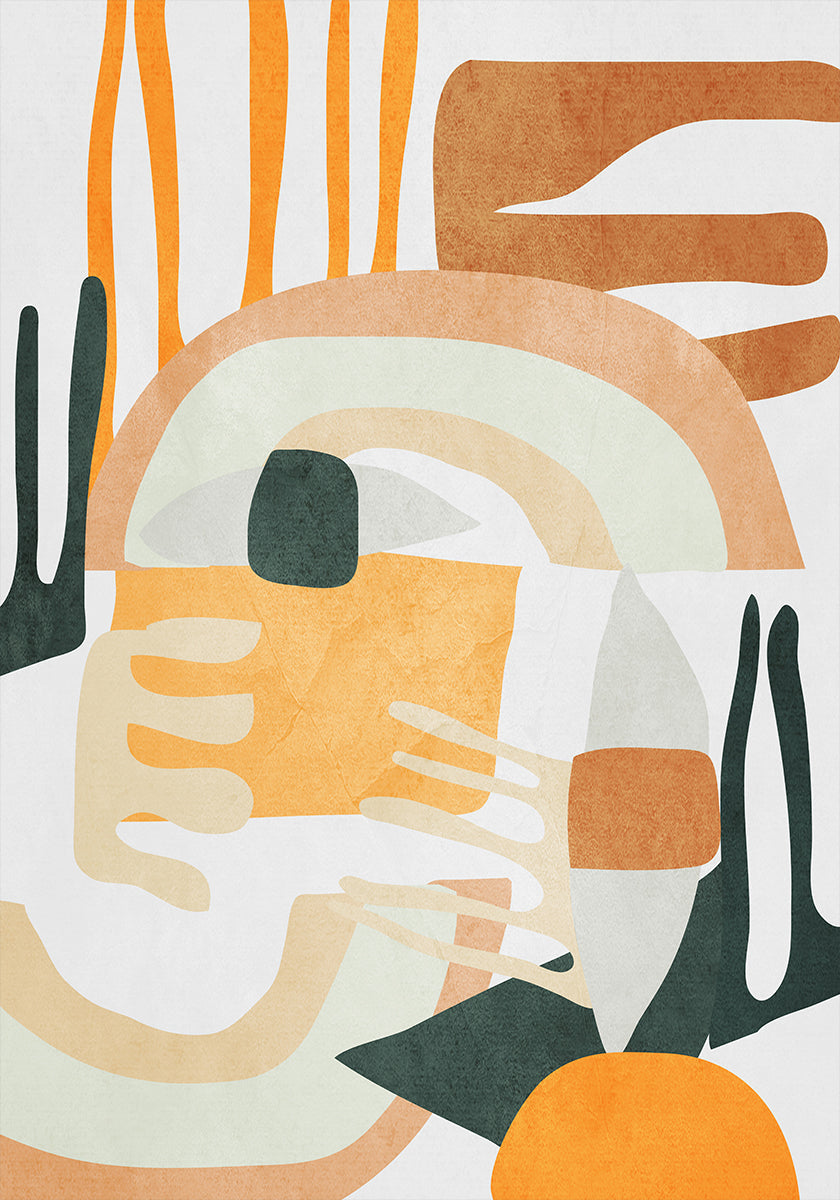 Geometric Shapes Abstract Harmony Plakat - Posterbox