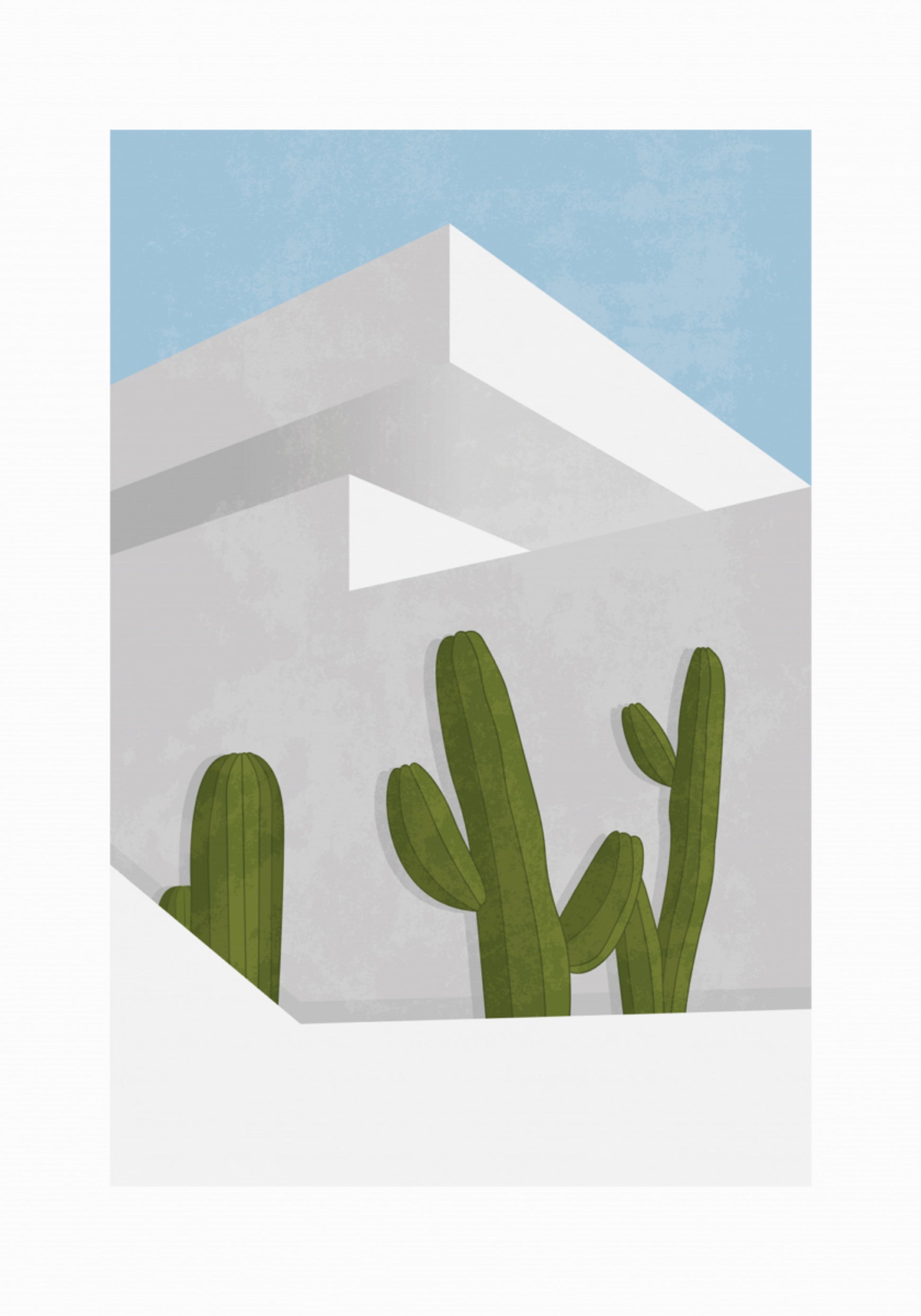 Minimalistische Wüstenkakteen
