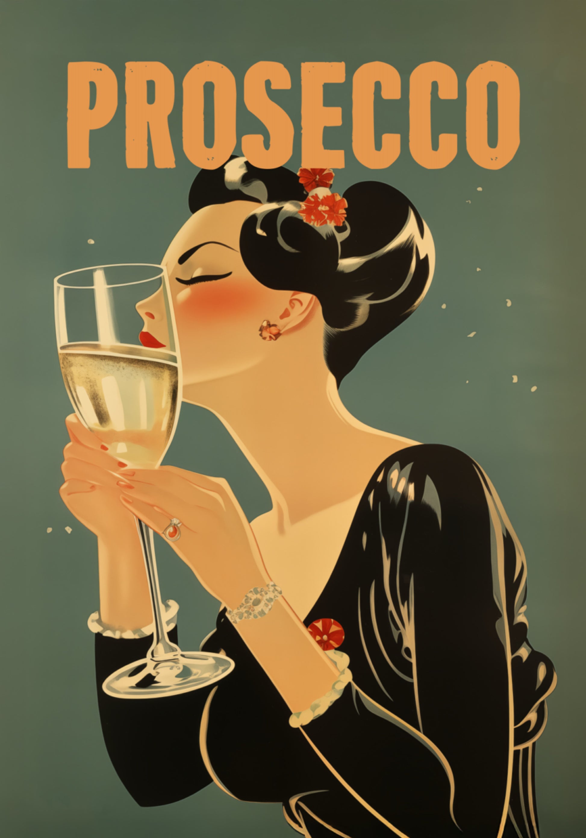 Elegante Prosecco-Frau