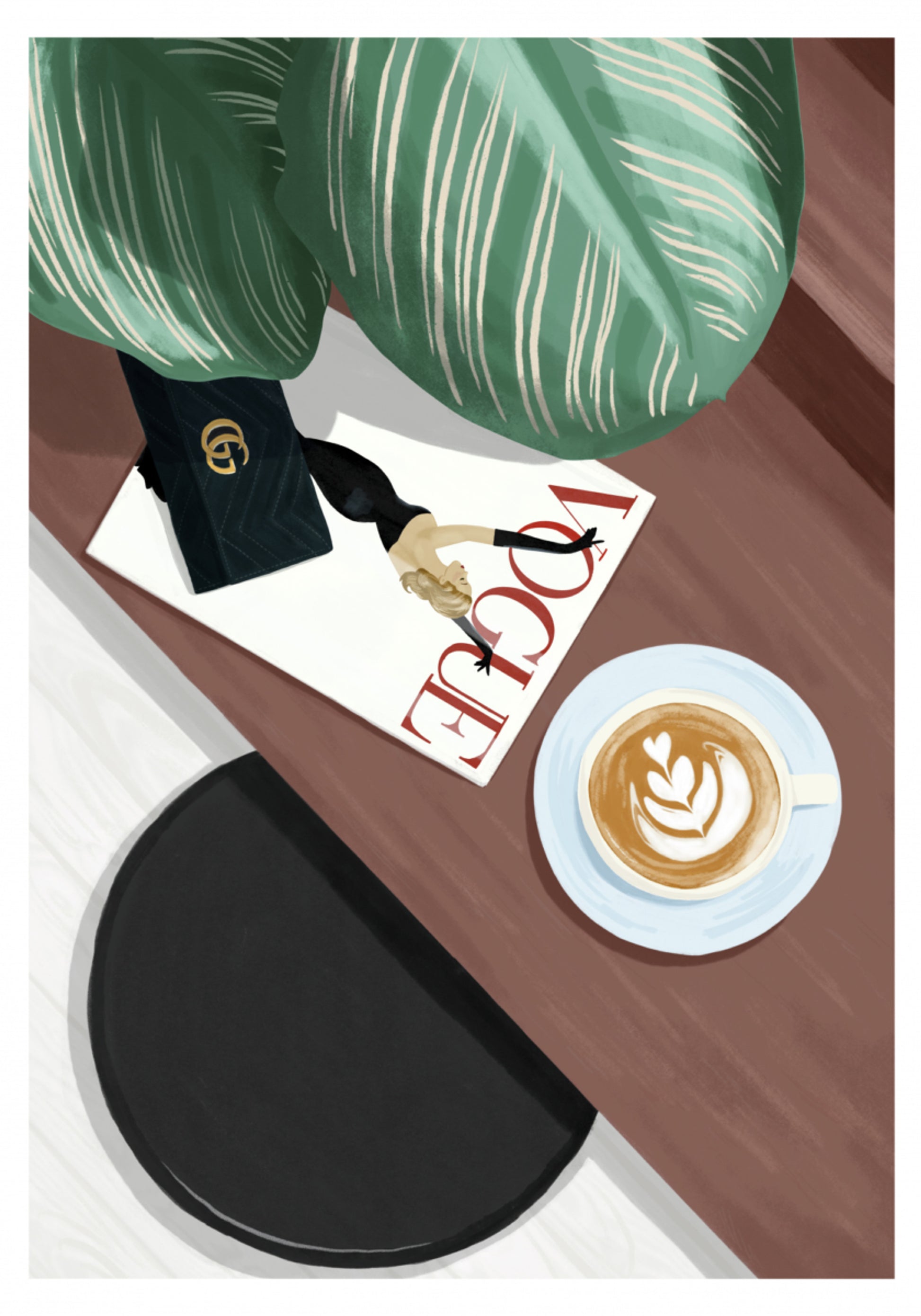 Eleganter Kaffee-Flatlay