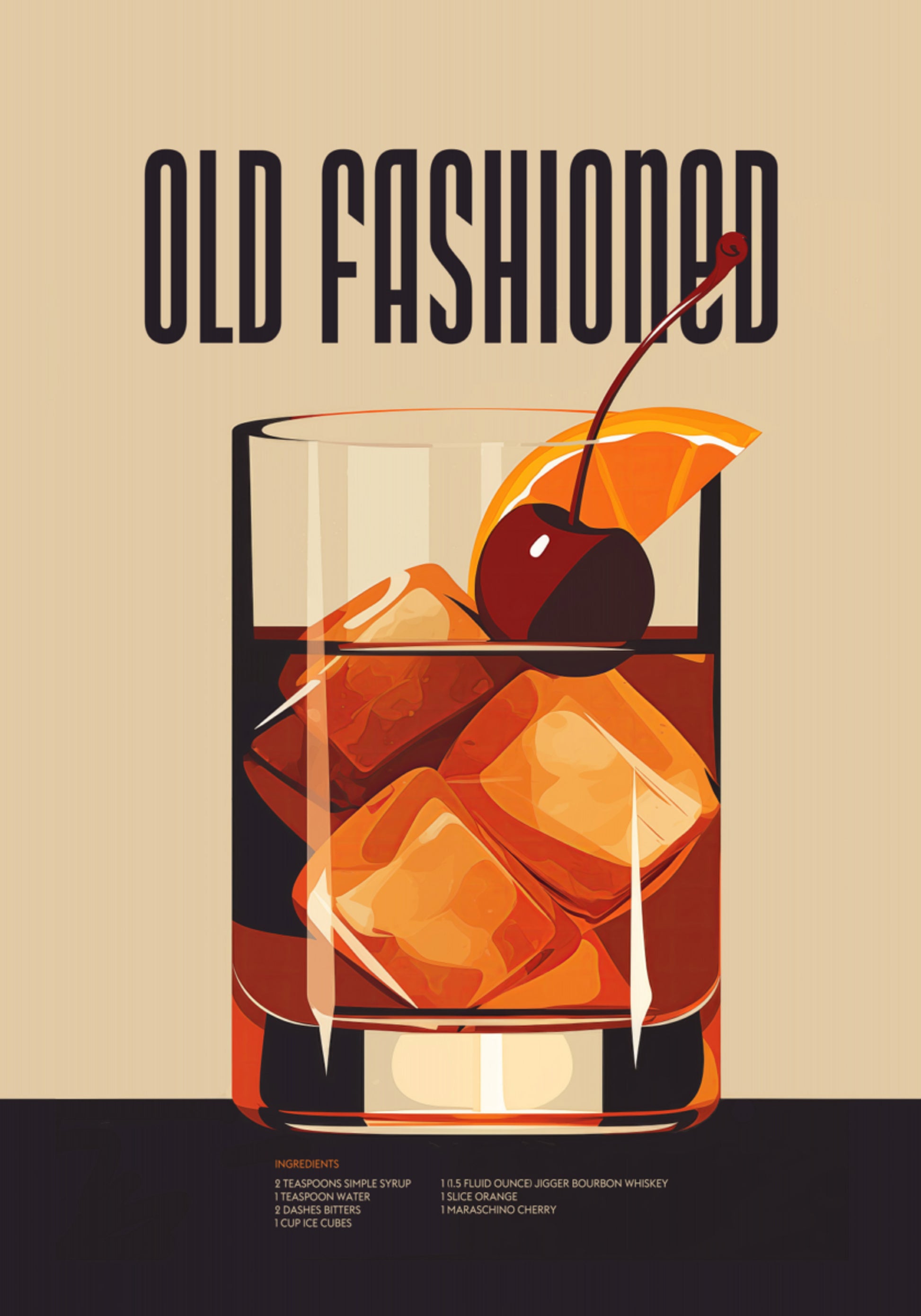 Klassischer altmodischer Cocktail