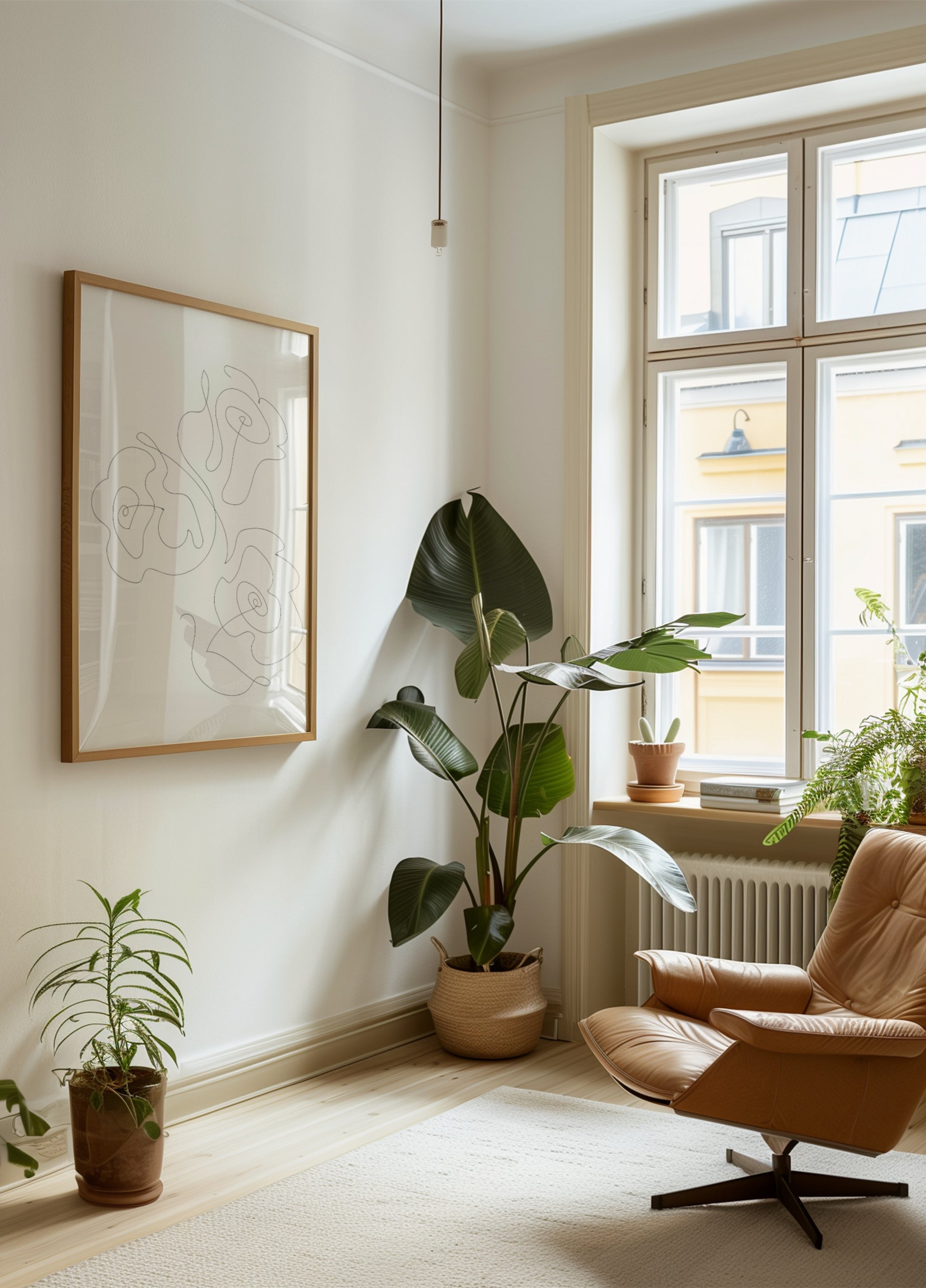 Minimalistische Linienblumen